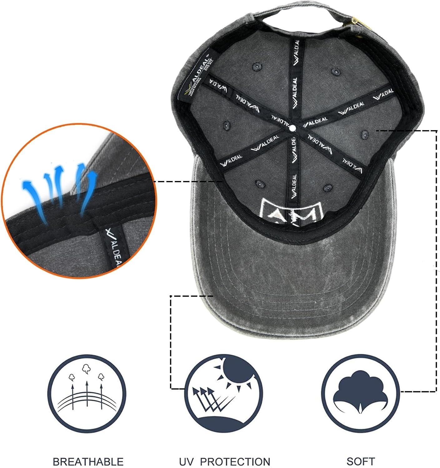 Women'S Embroidered Dog Mom Hat Adjustable Denim Baseball Cap