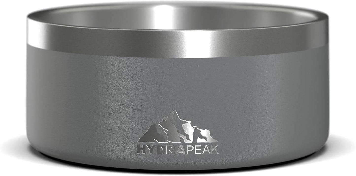 Dog Bowl; Non Slip Stainless Steel; Water and Food Dish; Large Sized and Small Dogs; 32Oz 64Oz; Multiple Sizes; 4 Cup | White