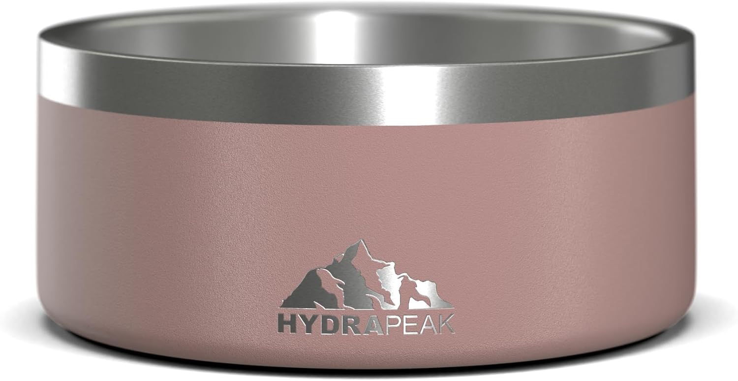 Dog Bowl; Non Slip Stainless Steel; Water and Food Dish; Large Sized and Small Dogs; 32Oz 64Oz; Multiple Sizes; 4 Cup | White