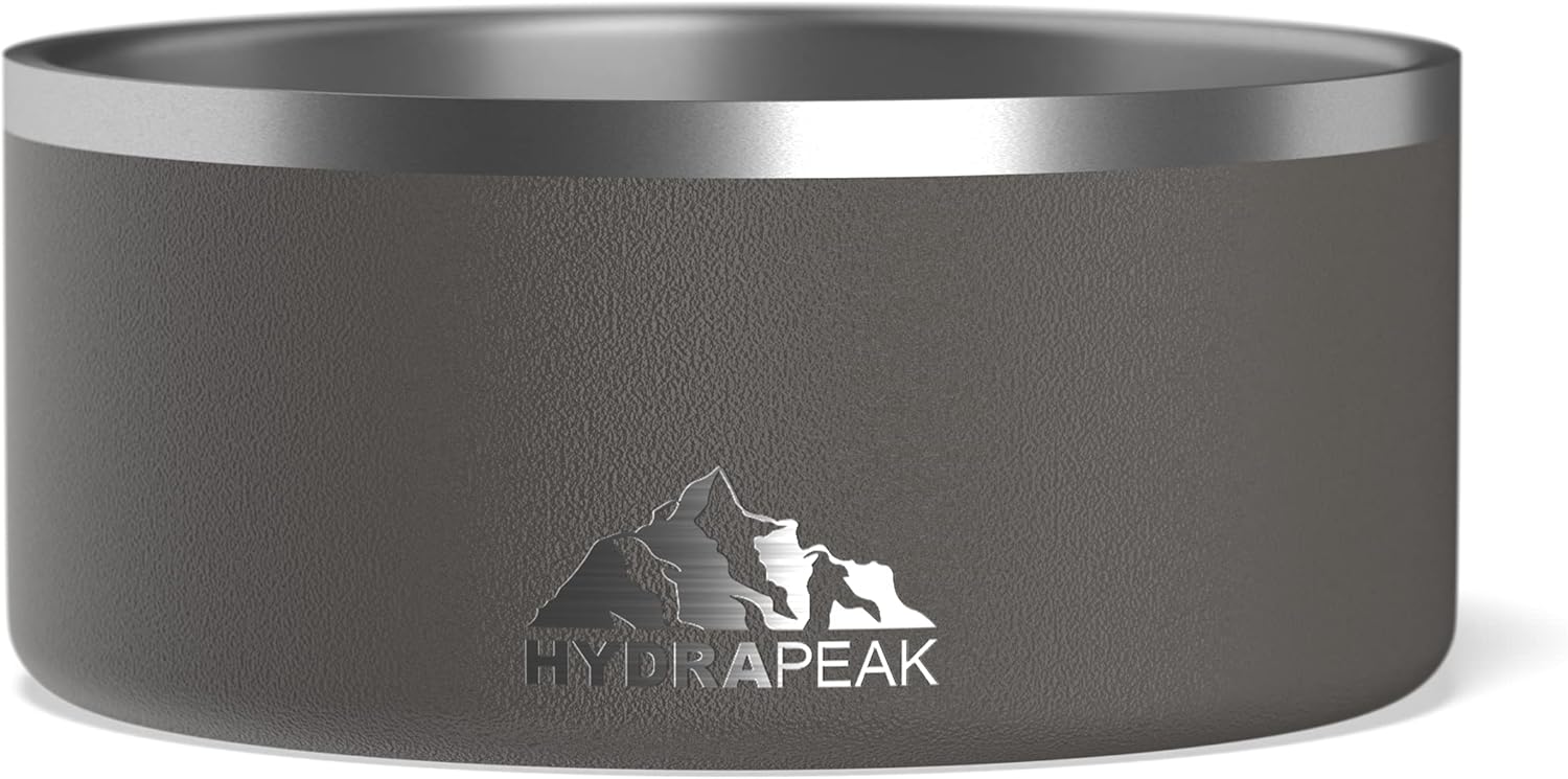 Dog Bowl; Non Slip Stainless Steel; Water and Food Dish; Large Sized and Small Dogs; 32Oz 64Oz; Multiple Sizes; 4 Cup | White