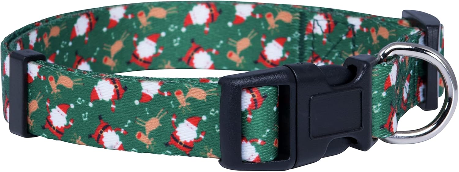 American Flag Dog Collar- Red White and Blue- Patriotic Collars for 4Th of July, USA- Adjustable Small, Medium, Large Breed Dogs (Medium, Flag I)