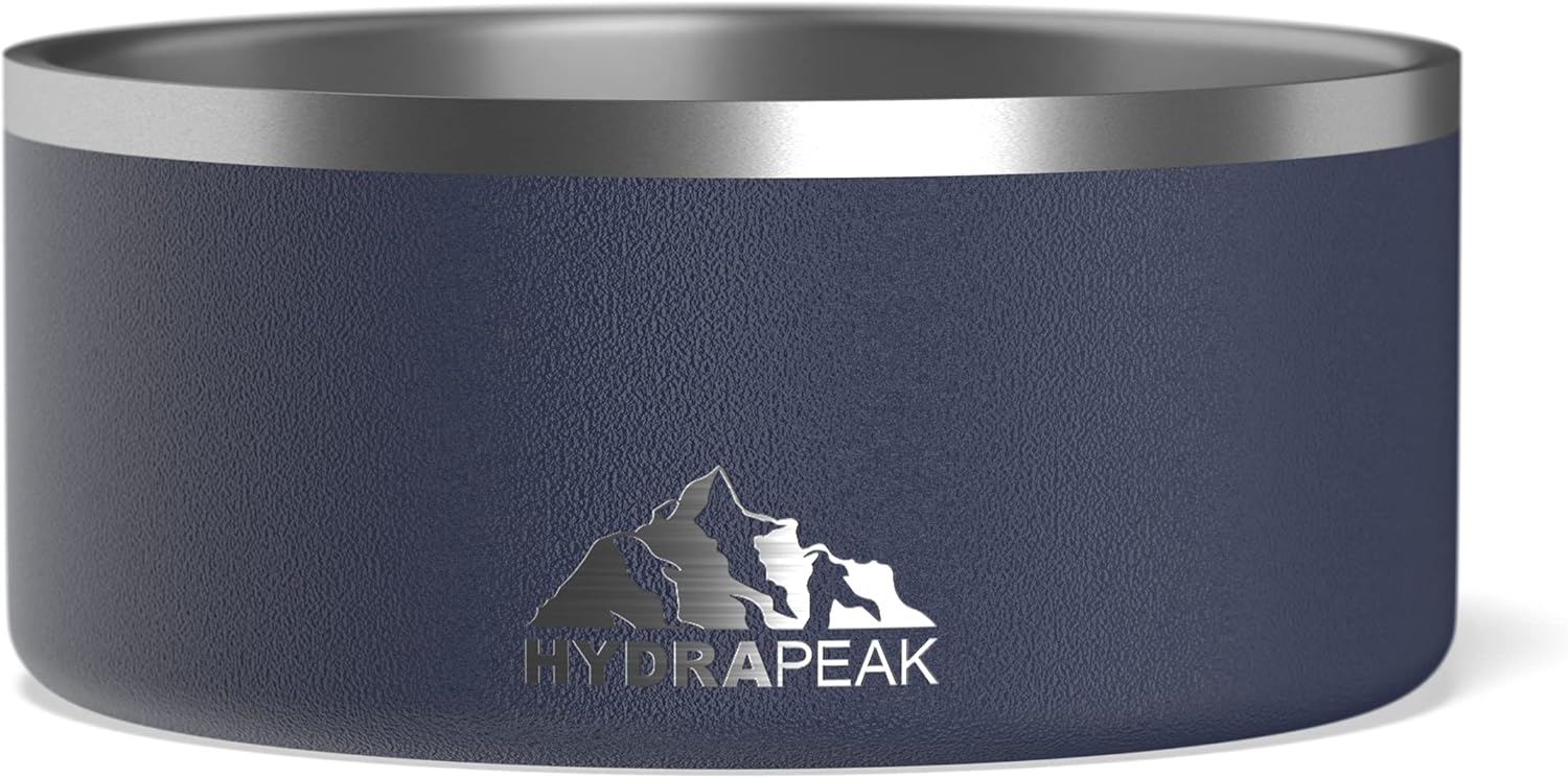 Dog Bowl; Non Slip Stainless Steel; Water and Food Dish; Large Sized and Small Dogs; 32Oz 64Oz; Multiple Sizes; 4 Cup | White