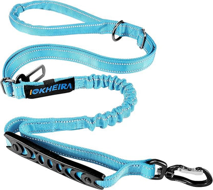 Multifunctional Leash with Car Seatbelt for Large, Medium Dogs, Adjustable, 4-6 FT Strong Bungee Leash