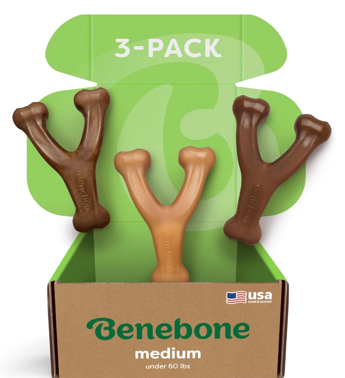 Maplestick Real Wood Durable Dog Chew Toy, Made in USA, Medium