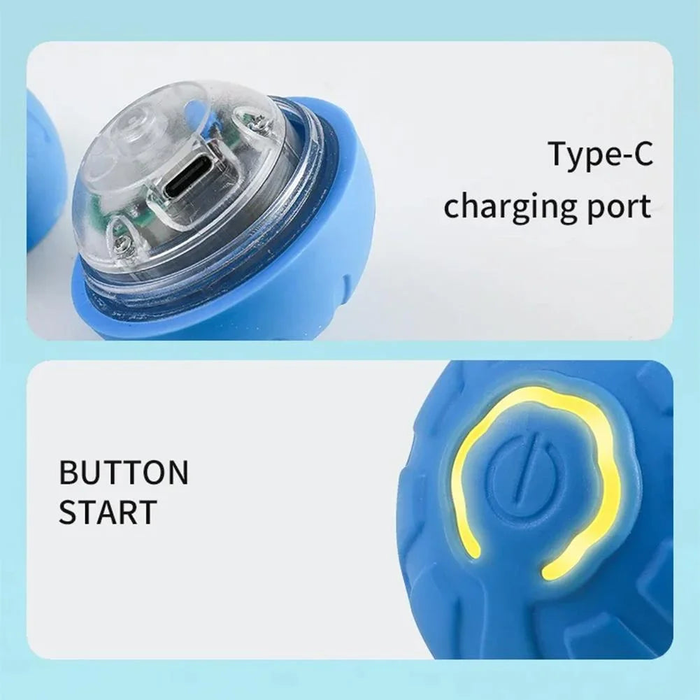 Smart Dog Toy Ball Electronic Interactive Pet Toy Moving Ball USB Automatic Moving Bouncing for Puppy Birthday Gift Cat Product
